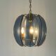Blue glass ceiling light with exclusive Italian design by VECA, 1960s, Italy.