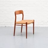 Niels Möller Model 75 Paper Cord Dining Chairs