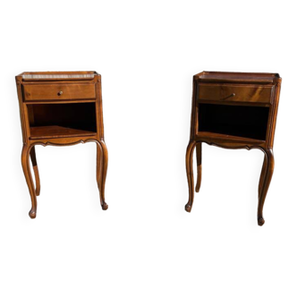 Pair of cherry bedside tables
