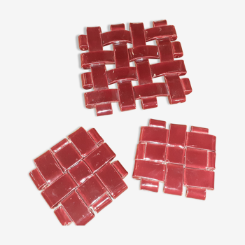 Dessous de plat couleur rouge