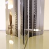 Pair of chromed metal table lamps, 1970