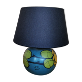 Art Deco painted ceramic globe lamp