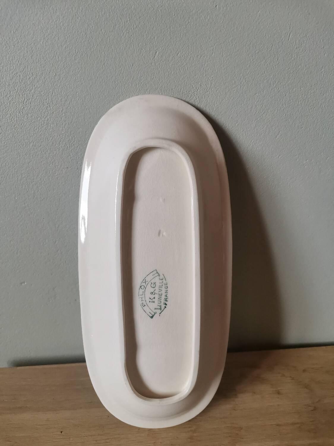 Vintage phlox ceramic soap dish K&G Lunéville France art nouveau flower pattern