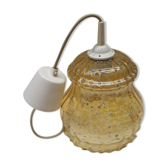 Tinted glass tulip pendant lamp