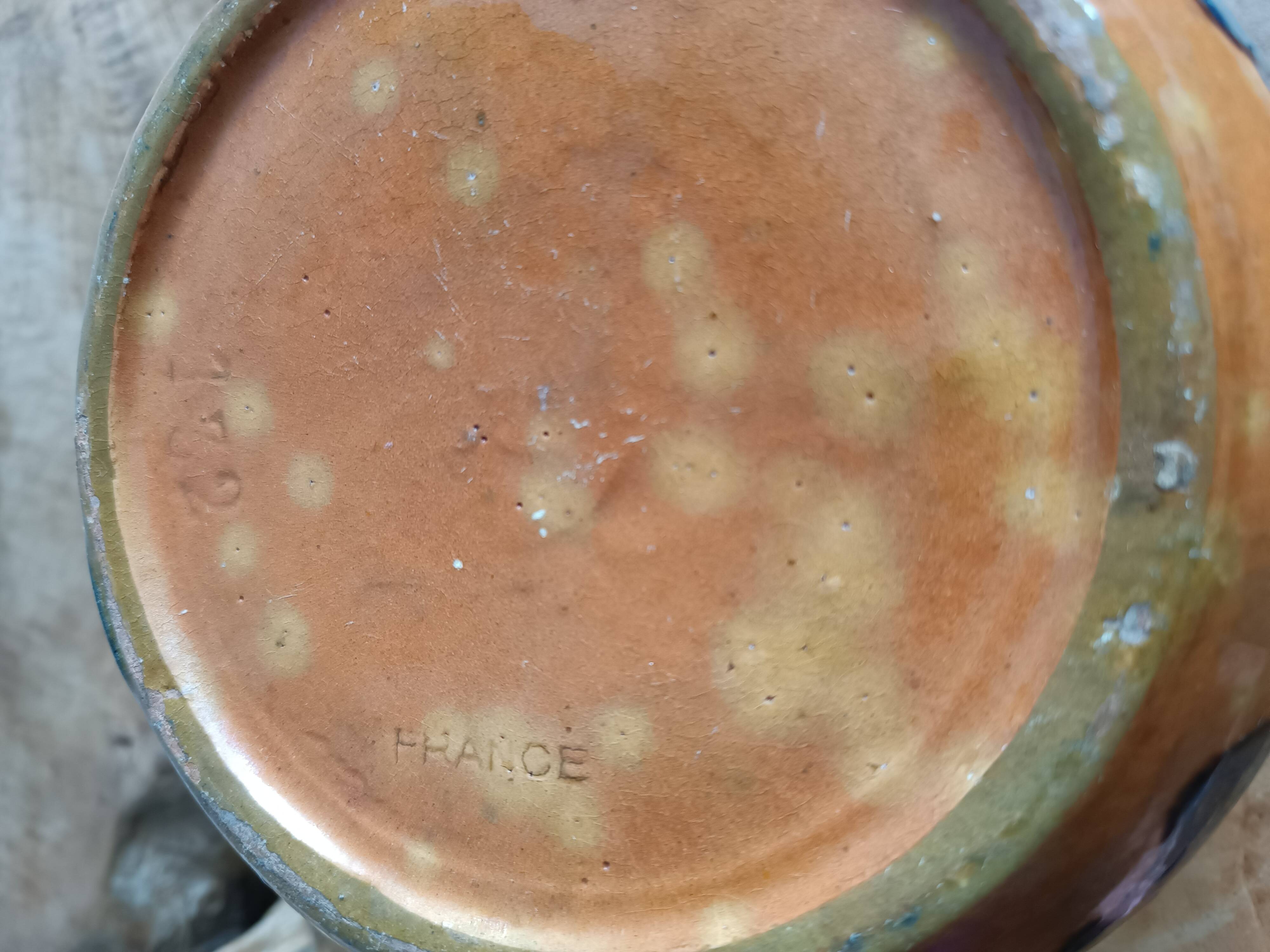 Emile SIMONOD (1893-1977) Glazed ceramic vase with handles Savoie France