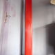 Lampadaire métal laqué rouge Gianfranco Frattini éditeur Relco