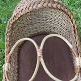 Rattan cradle basket