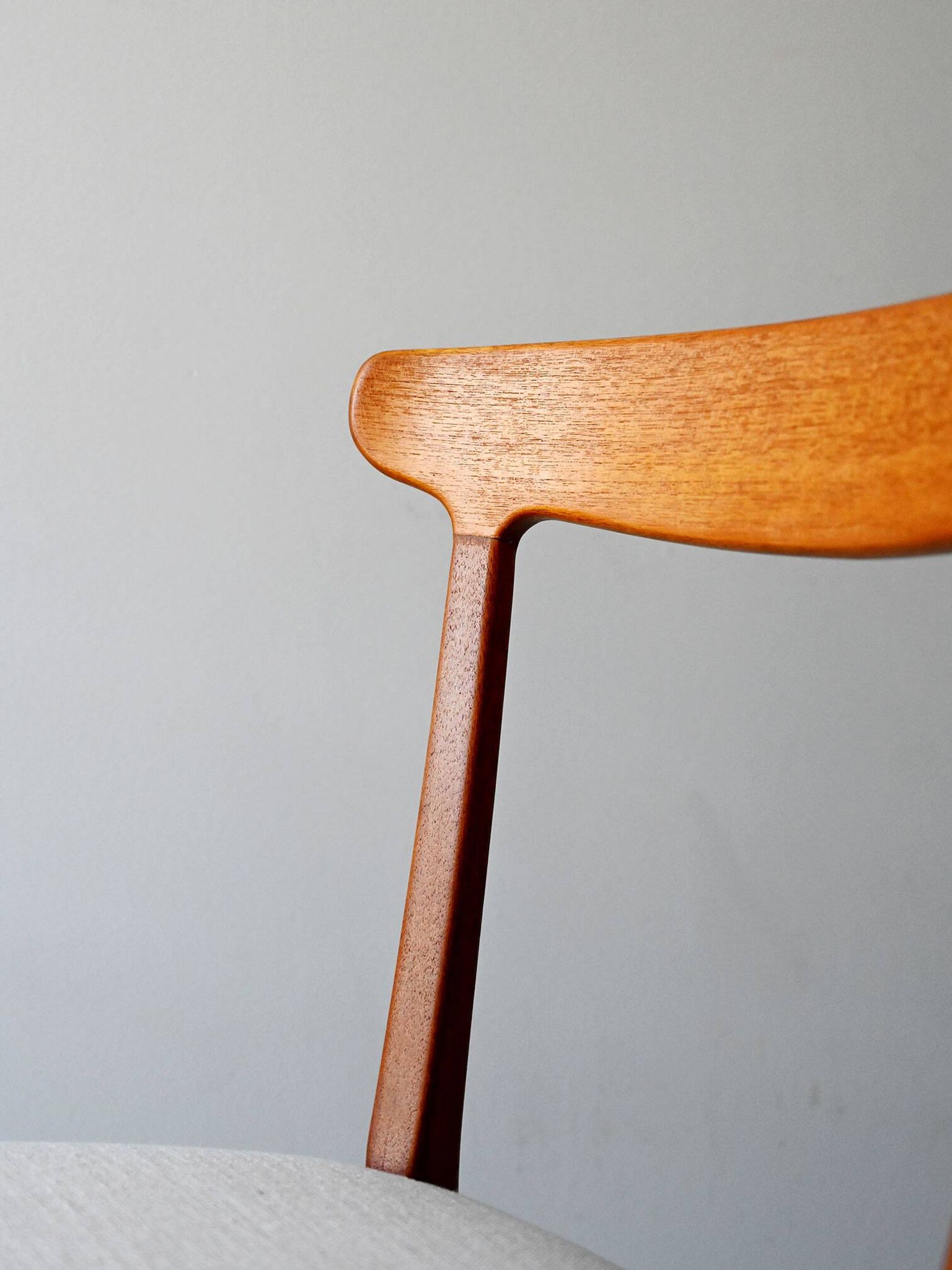 Pair of 1960s Scandinavian Teak Chairs with Curved Back