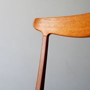 Pair of 1960s Scandinavian Teak Chairs with Curved Back