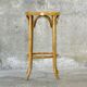 Wooden curved bistro stool 1950 Baumann