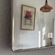 Vintage 1960 triptych mirror barber Mirbel blue Klein lizard imitation - 27