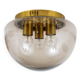 Ceiling light with glass globe in mid-century style by Peill & Putzler, Germany, 1970s.
