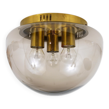 Ceiling light with glass globe in mid-century style by Peill & Putzler, Germany, 1970s.