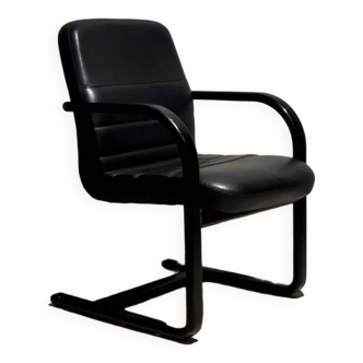 Fauteuil vintage cuir noir