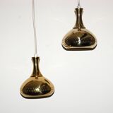 Pair of brass lamps by Hans-Agne Jakobsson, Scandinavia (Tynell Lisa Pape)
