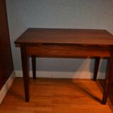 Dark wood work table
