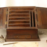 Antique table cabinet in solid mahogany XXth