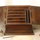 Antique table cabinet in solid mahogany XXth