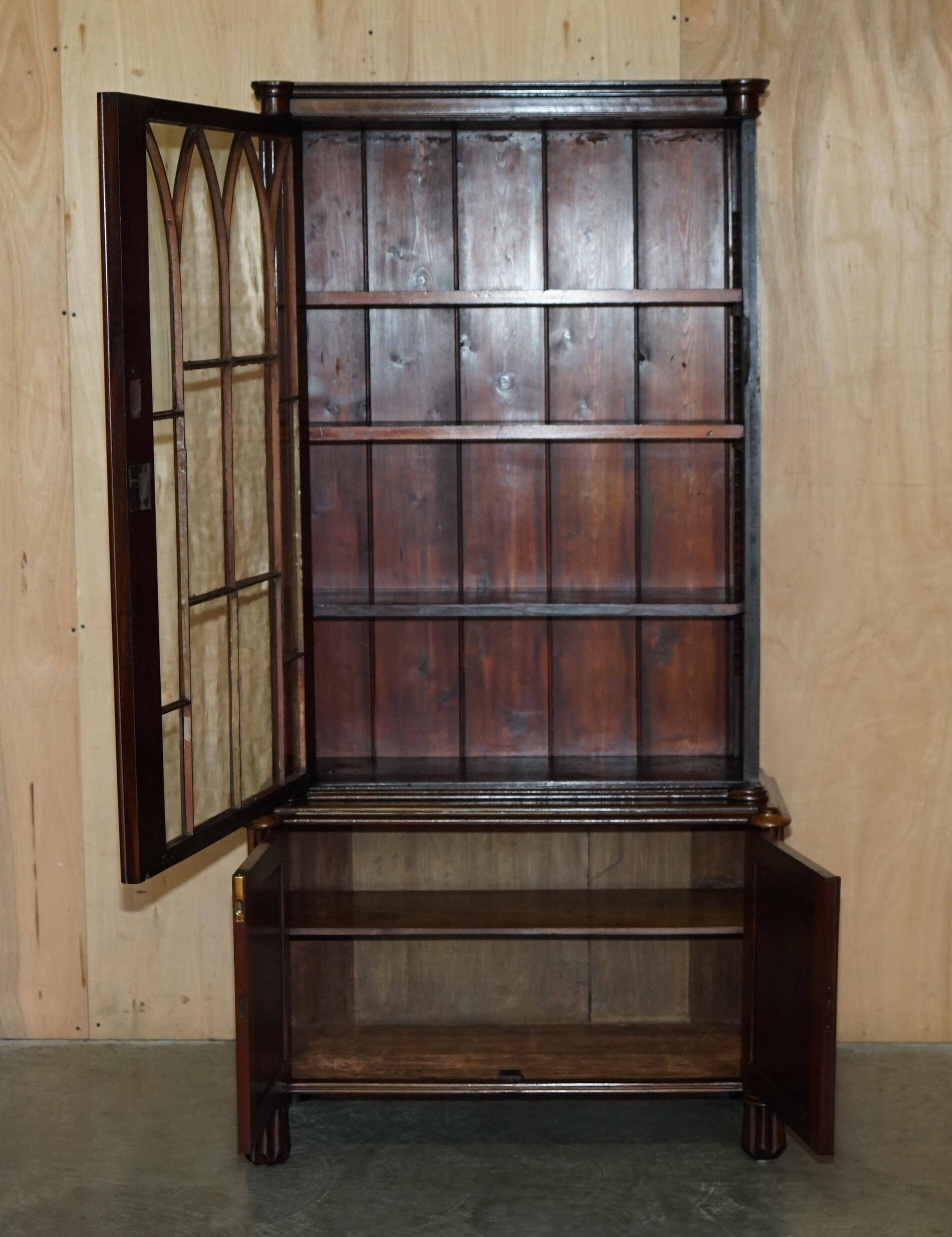Astral glass library in Gothic Revival style, early Victorian.