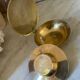 Pair of Scandinavian brass candlesticks