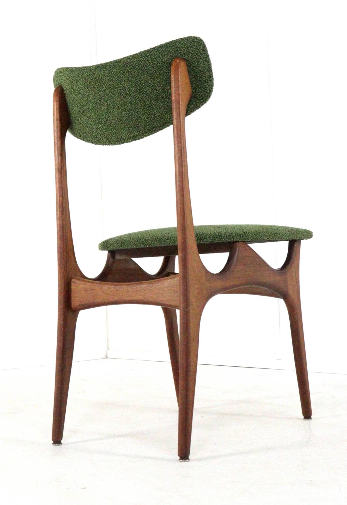 Set of 4 dining chairs 'Cindy' - new upholstery - mid century modern - teak