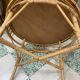 Old round rattan coffee table