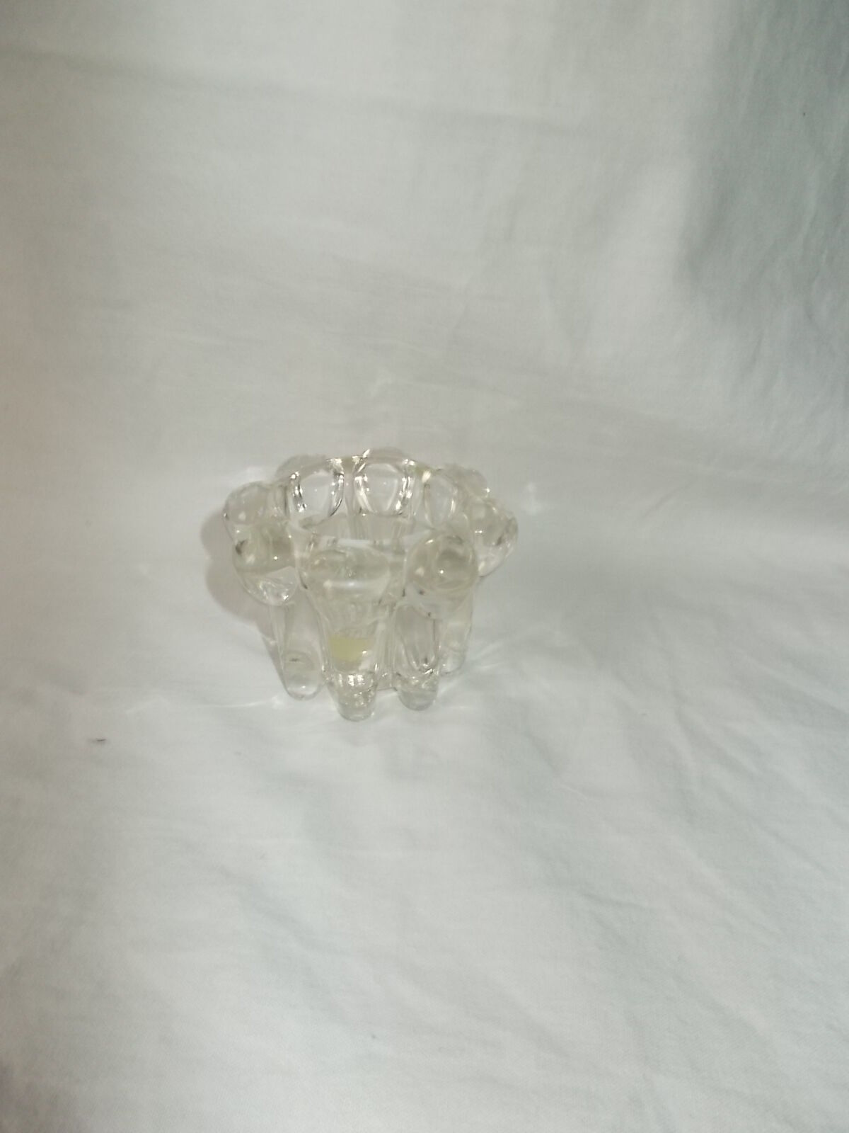 Bougeoir shapes in crystal glass "flowers"