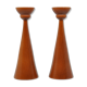 Pair of candlesticks teak