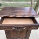 Renaissance chest of drawers in solid dark oak wood