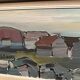 XL Original Swedish Oil on Canvas “Coastal Village” by Bo Sjöberg –Signed