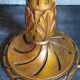 Pied de lampe bois tourné sculpté patiné ancien