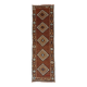 Herki vintage wool hallway rug, 307 x 87 cm