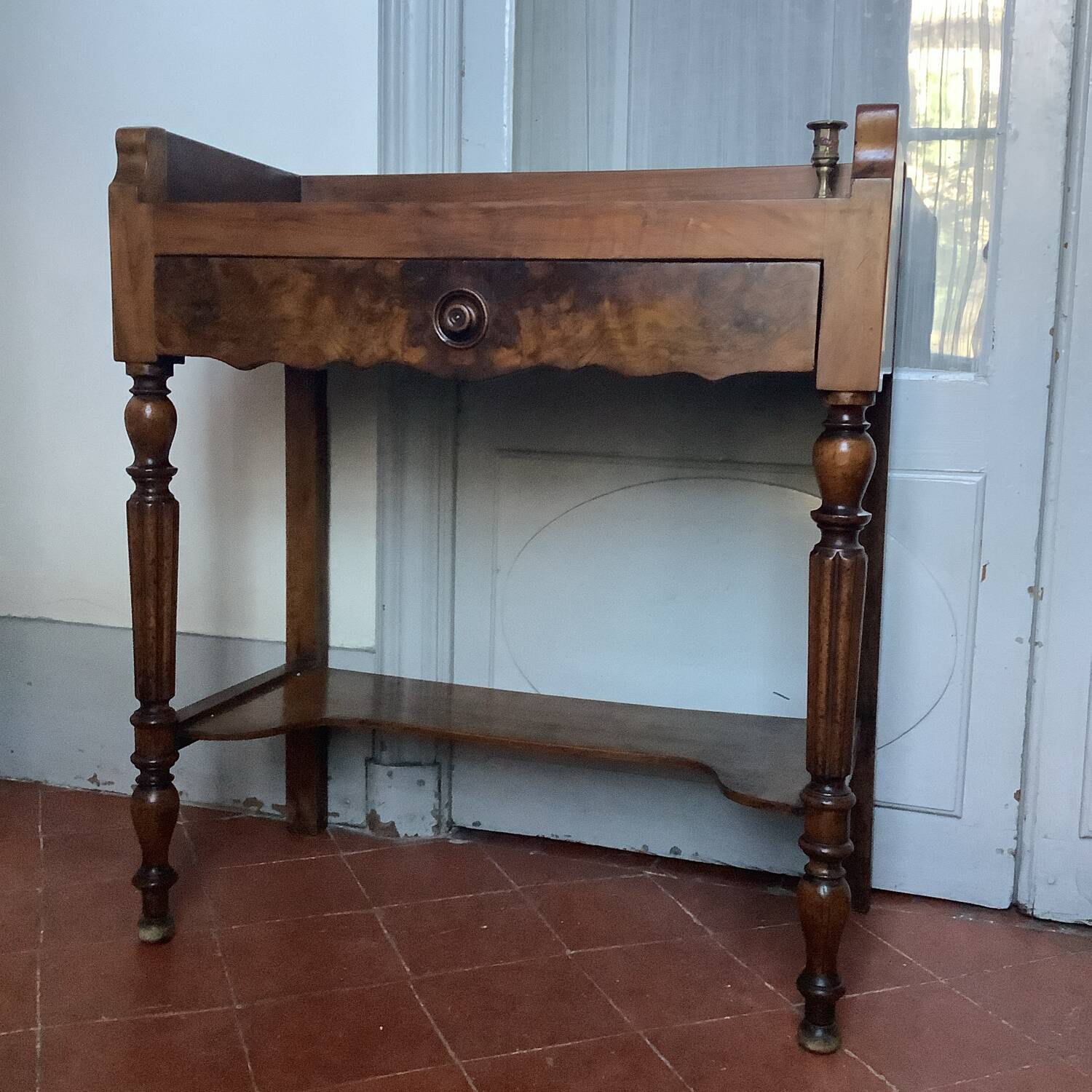 Small vintage dressing table with drawer