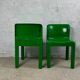 Chaise verte Kartell Modèle 4875 par Carlo Bartoli, années 70