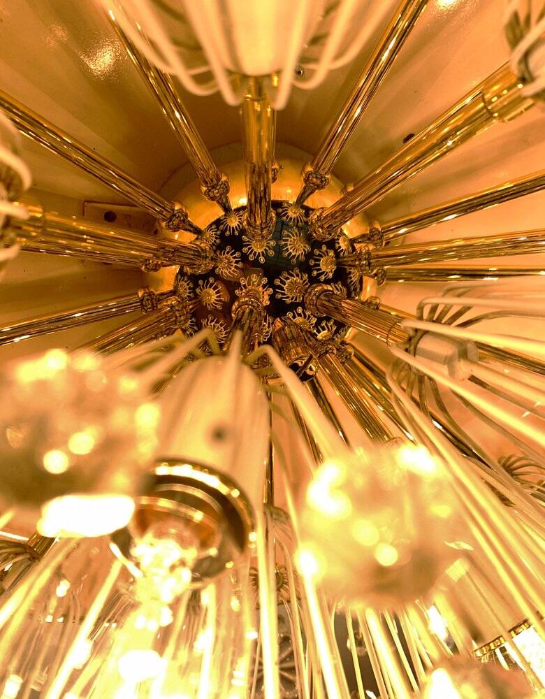 Austrian Flower Ceiling Lamp by Emil Stejnar for Rupert Nikoll, Vienna, Austria, 1950s