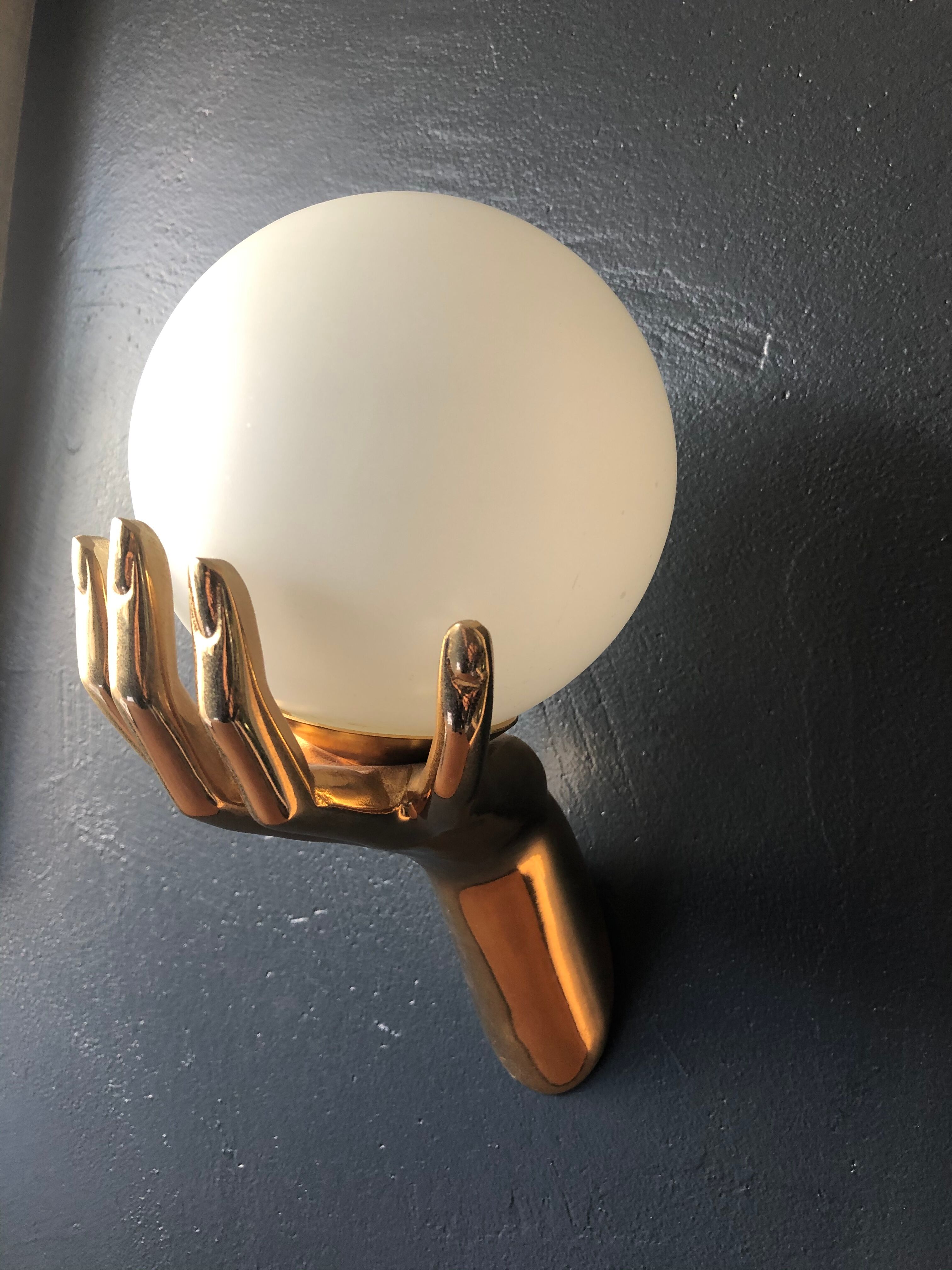 Bronze hand sconces, maison Arlus