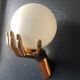 Bronze hand sconces, maison Arlus