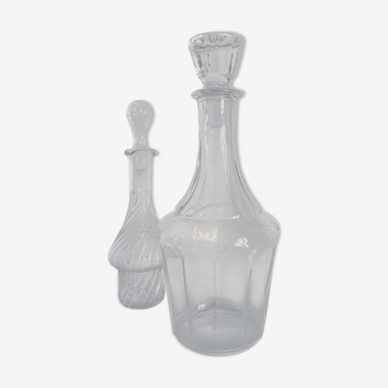 Vintage glass whisky carafe