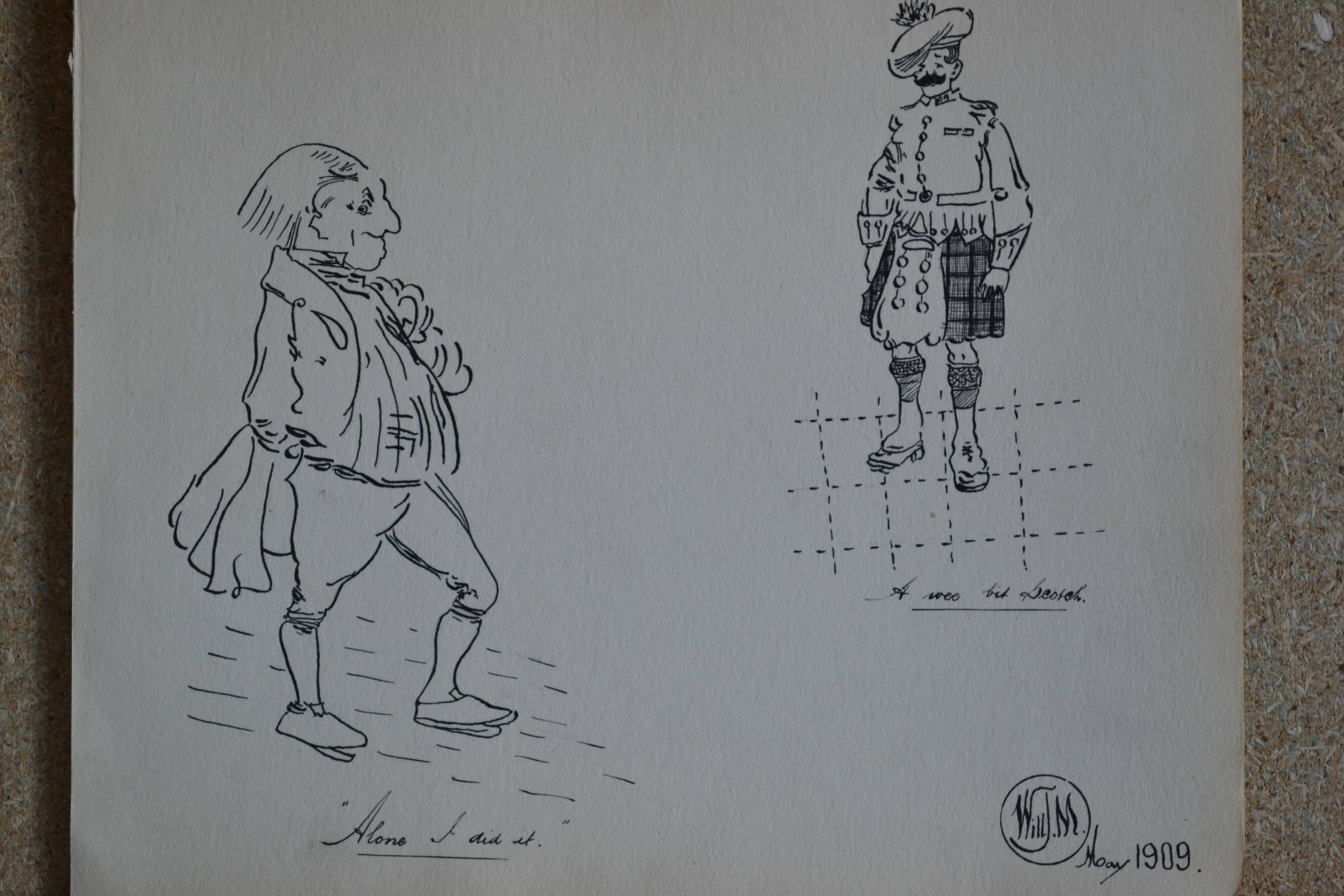 Dessin a l'encre de chine vers 1910