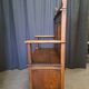 Fauteuil coffre néogothique en chêne