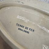 Set of two Terre de Fer Boulogne model dishes