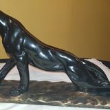 Roaring ceramic panther signed MDF