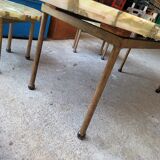 Coffee table in aragonite and its 2 nesting tables