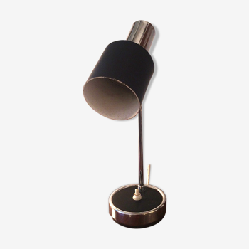 Lampe tige chrome spot métal noir et chrome 1960