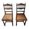Set of two chairs style Henri ll with canning
