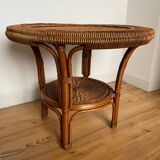 Table basse rotin