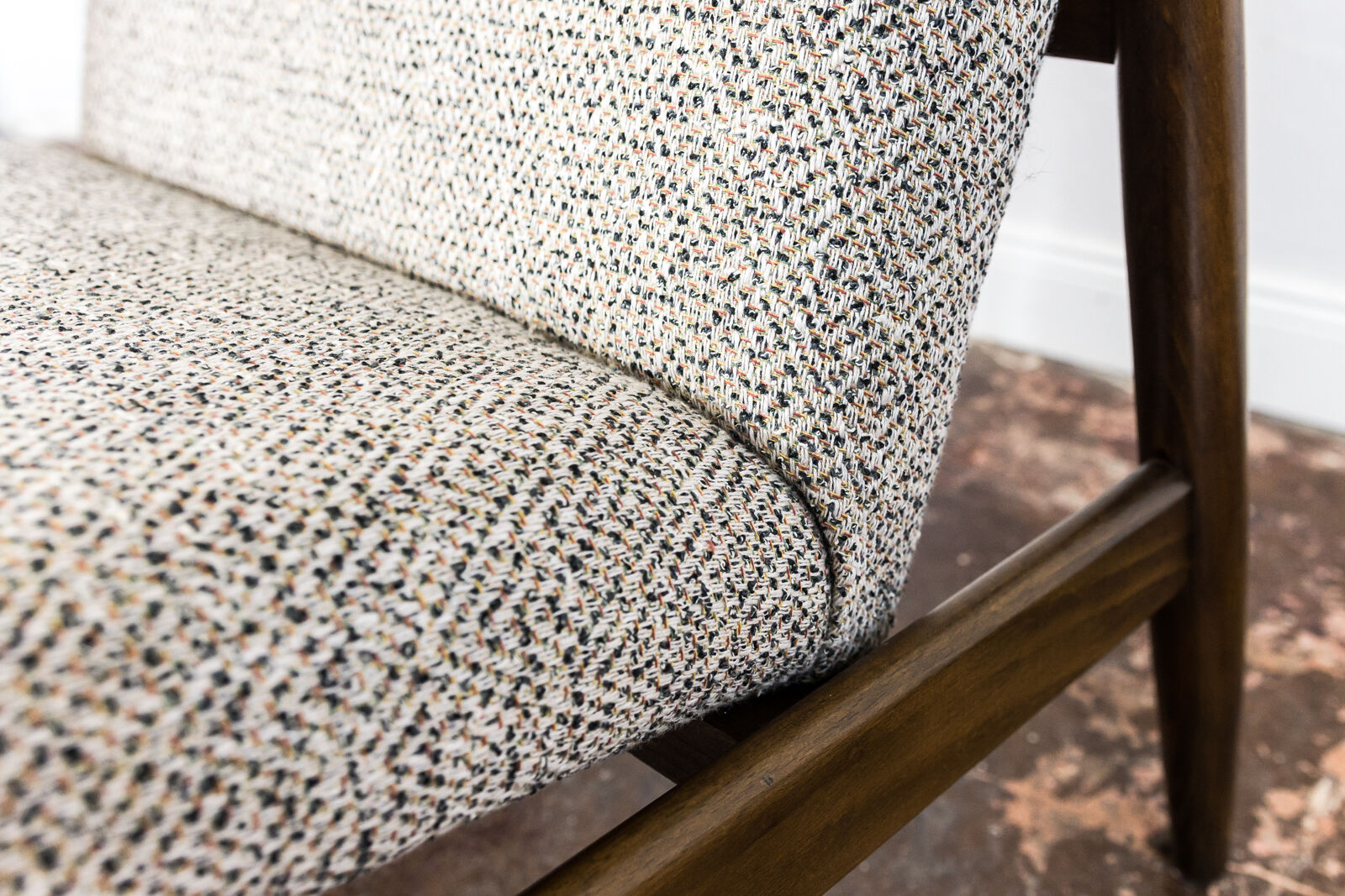 Gfm 64 back armchair with ottoman by edmund homa 1960's