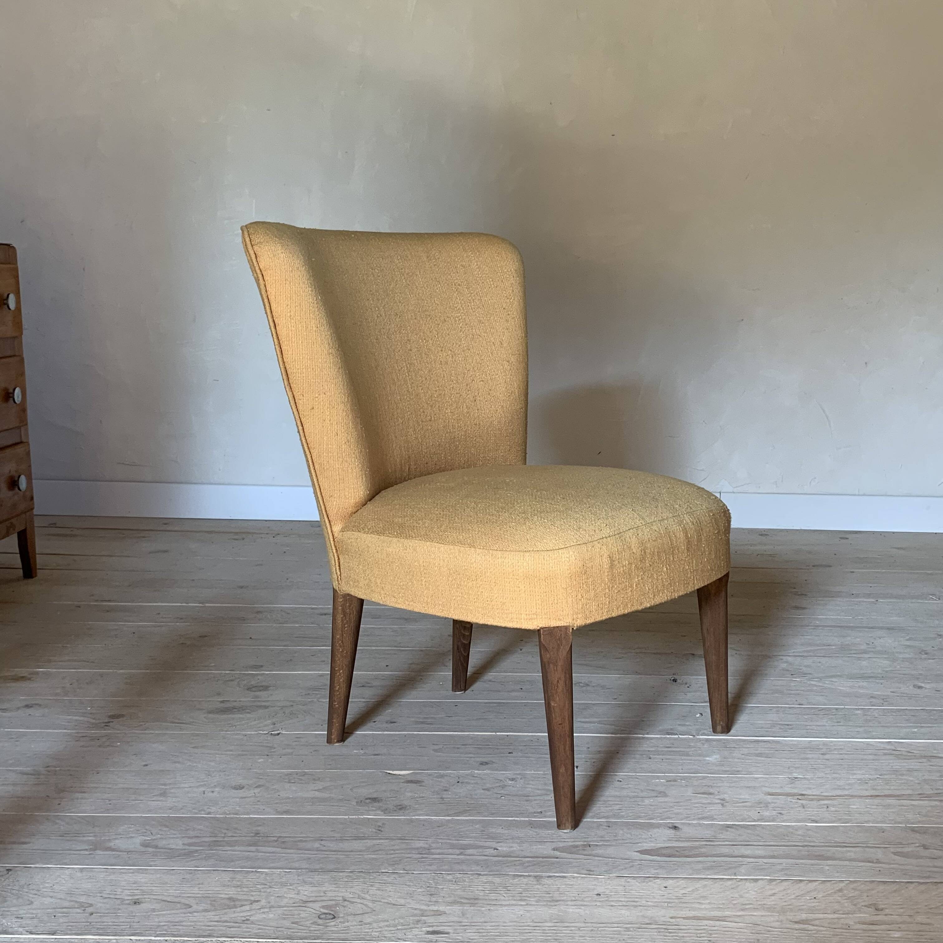 Yellow cocktail armchair
