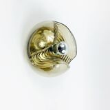 Space Age 'Wave' Glass Ceiling Light by Koch & Lowy for Peill & Putzler, Germany, 1960s