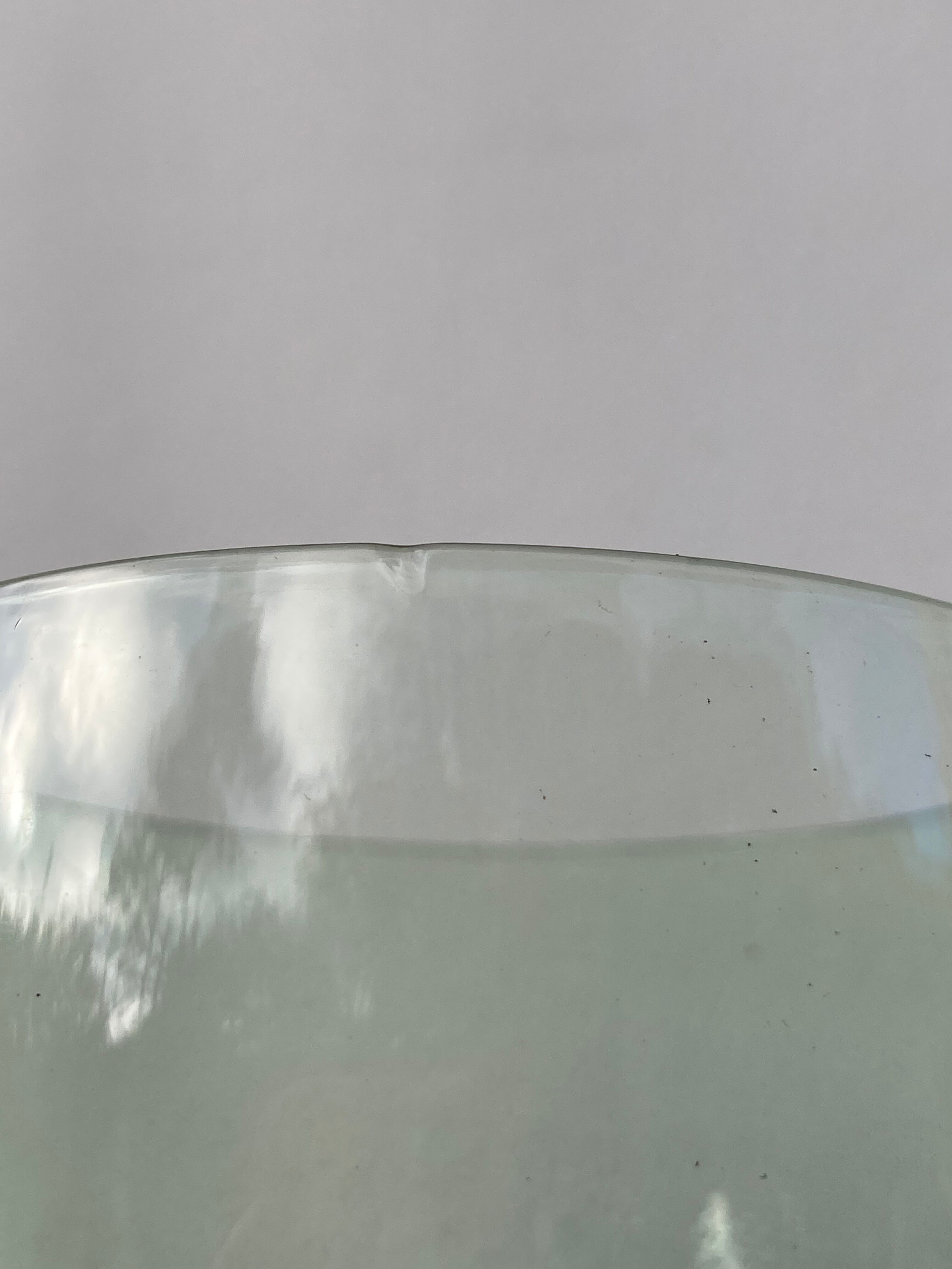 5 vintage green blown glass water glasses